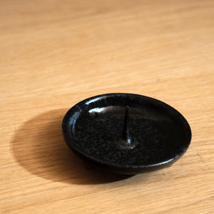 1匁～5匁用 陶器燭台 黒備前
