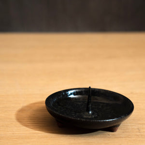 1匁～5匁用 陶器燭台 黒備前
